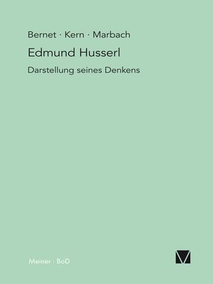 cover image of Edmund Husserl – Darstellung seines Denkens